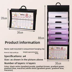 Rainbow Organ <b>Office</b> Colorful Folder Storage Bag Wall-Mounted Business Gift 2025 Model - Product Image 4