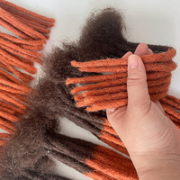 8 pouces 0.6 cm 100% cheveux humains #2 #350 Ombre couleur largeur Afro crépus fait à la main coloré Dreadlock Crochet Dreadlocks en Stock