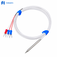Sensor Suhu Tipe PT100/Pt1000 Platinum Thermistor/K-Type Thermocouple, Probe OEM/ODM IP68 50mm