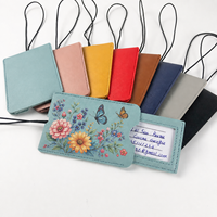 Étiquettes de bagages en cuir PU imprimables UV personnalisées, légères, pour cadeaux promotionnels et offres d'entreprise