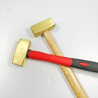 Martillo de Bronce de Aluminio Personalizado, Herramientas Antichispas, Martillos de Uña, Mango de Fibra de Vidrio