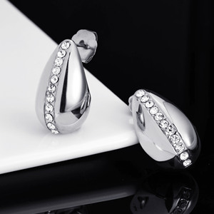 Water Drop Custom VVS Moissanite S925 <b>Silver</b> Diamond <b>Set</b> <b>Earrings</b> Real Gold Plated Teardrop <b>Studs</b> Iced Out Hip Hop Bling Jewelry - Product Image 6