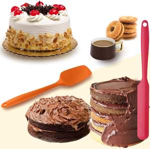 Espátula de silicona antiadherente, resistente al calor, colorida, para cocina, hornear, mezclar, sin BPA, apta para lavavajillas, 9 piezas - Product Image 4