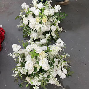 Gran oferta de bola de flor Rosa Blanca, centro de mesa, bola artificial de 50cm, flor de lujo, Bola de tela para decoración de boda - Product Image 1