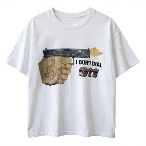 Custom Heavyweight 100% Cotton Knitted O-Neck <b>Silk</b> Screen Printed T-<b>Shirts</b> <b>Men</b> Loose Fit Vintage Wash Distressed Eco-Friendly - Product Image 4