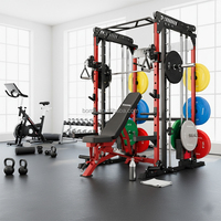 Zoshine Machine Smith en acier multifonction pour entraînement complet à domicile, équipement de gym unisexe pour la poitrine et les bras