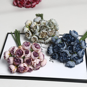 Bouquet de roses artificielles Lichao, fleurs en soie, couleurs d'automne, accessoires de photographie de mariage en extérieur, décorations pour la maison - Product Image 4
