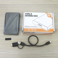 Boîtier de disque dur SATA USB 3.1 Type-C de 2,5 pouces, 5 Gbps, boîtier de stockage externe portable HDD SSD pour ordinateur portable PC