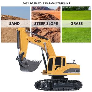 Samtoy1/24モデル2.4G5チャンネル合金建設工学玩具RCカートラックリモートコントロールショベルライト付き - Product Image 2