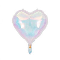Nouveaux ballons en aluminium de gâteau d'arc d'étoile d'amour coloré transparent pour la décoration de fête d'anniversaire