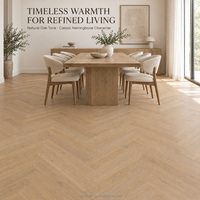 Parquet en chêne moderne, collection chevrons, pour salon de style mid-century modern