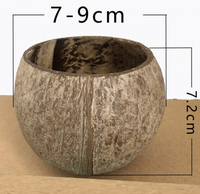 Ecologisch verantwoorde natuurlijke kokosnootschaal beker met aangepast logo, handgemaakte kokosnootschaal voor het maken van kaarsen