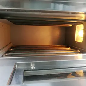 Base de pedra automática de camada única para uso doméstico, forno elétrico comercial em aço inoxidável, forno para pizza italiana, assadeira de pizza italiana