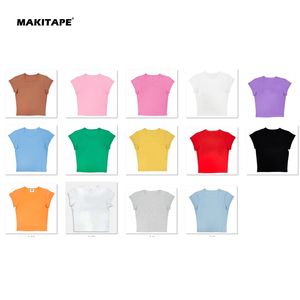 HG667 Custom Logo Round Neck Y2K Crop Top Eco-Friendly Beading Rhinestones Hole Summer Women's Short Sleeve Slim Fit T-Shirt - Product Image 2