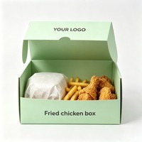 Vente d'usine - Boîte à poulet frit - Boîte en papier alimentaire - Logo personnalisé - Impression numérique - Boîte d'emballage pour hamburger - Emballage pour restauration rapide - Recyclable