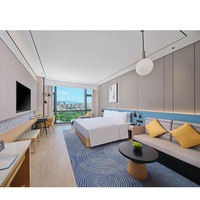 Ensemble complet de meubles de chambre en bois haut de gamme pour appartements de club d'hôtels cinq étoiles et chambres d'hôtels de luxe