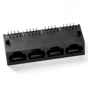 Conector Modular RJ45 8P8C 1x4 <span class=keywords><strong>RunTao</strong></span> Negro, Totalmente de Plástico, Blindado, para Montaje en Panel, Adaptador de Red para Cable Ethernet CAT6 - Product Image 5