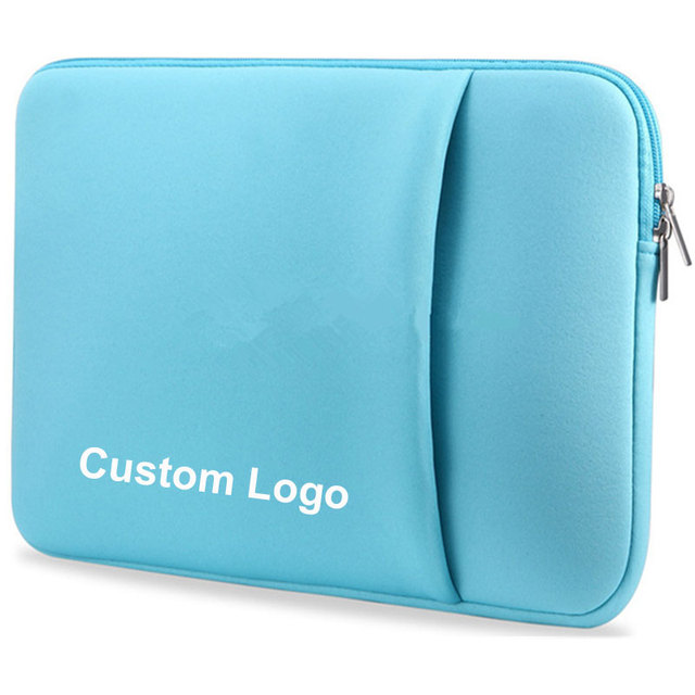Factory Price Neoprene 15.6 Inch Double Layer Laptop Case Thick Foam Padded Zipper Protective Sleeve Custom Logo