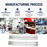 Barre de guidage linéaire usinée CNC sur mesure, rail de guidage en acier rectifié de précision pour équipement de machine d'automatisation