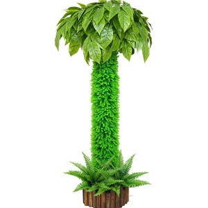 Couverture de tuyau pour plante artificielle If Enthalpy 200cm+ Décoration intérieure Mur végétal en plastique Rotin - Product Image 3