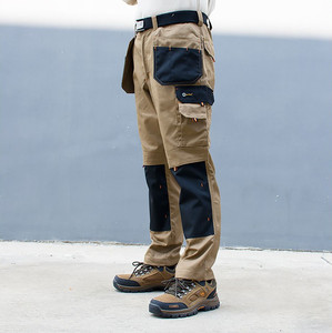 Pantalon de travail chino kaki Pantalon cargo en denim personnalisé pour femme pour homme - Product Image 2