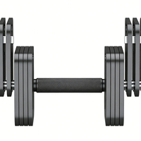 Haltère réglable en acier massif de qualité supérieure, robuste et portable, équipement de fitness à charge libre avec poignée ergonomique pour usage domestique et commercial