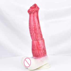 Nnsx N-5071 Fantasie Siliconen Dildo Nieuwe Binnenkomst Seksspeeltjes Realistisch Gevoel En Mysterieuze Kleurrijke Look In Gemengd Paars En Rood - Product Image 1