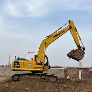Second hand Official Excavator Machine PC210LC Electric Micro Crawler Bagger Digger Excavators With Long Reach Boom Good price