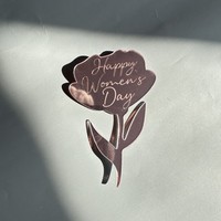 Décorations de gâteau en acrylique réutilisables et écologiques, en forme de fleur et de papillon, pour la Fête des Femmes, la Fête des Mères, ou comme étiquettes cadeaux pour cupcakes