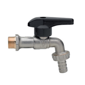Robinet à bille pour distribution avec connecteur de tuyau 3/8 po DN 10 PN 30, connecteurs d'eau de jardin à levier en aluminium - Product Image 1