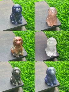Pierre précieuse de guérison naturelle de 1.2 pouces, cristal pour chiens, artisanat de sculpture, chiot, cadeaux en cristal pour chiens - Product Image 2