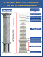 Moule de colonne romaine en résine ABS anti-fissuration pour façade extérieure