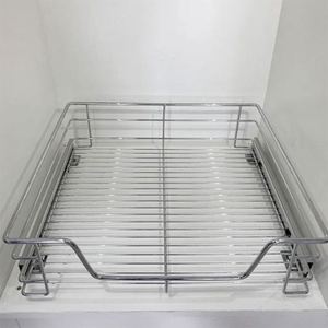 Heavy Duty Metal Pull Out Cabinet Organizer Extendable Sliding Slide Out Pantry <b>Shelves</b> Storage No Punch for Kitchen - Product Image 4