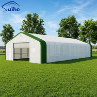 Abri de stockage industriel moderne en structure acier, tente d'entrepôt portable en tissu, fournisseur 50-100-23DP