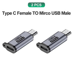 Micro USB a tipo C adattatore Mini USB a USB C 480Mbps veloce connettore di ricarica dati USBC all'adattatore per iphone <span class=keywords><strong>Android</strong></span> - Product Image 6