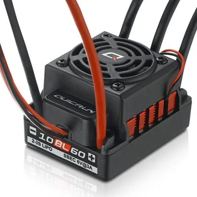 HobbyWing QuicRun WP 10BL60 Brushless tahan air 60A ESC 2-3S untuk 1/10 RC mobil Buggy truk Monster Truggy Rock