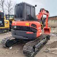 Excavatrice Kubota U50-4 d'occasion avec système hydraulique KYB, idéale pour vergers et canalisations municipales, disponible pour l'exportation mondiale