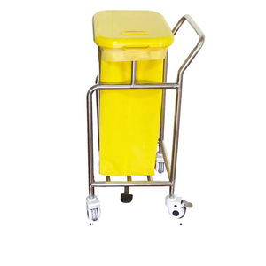 Stainless Steel Medical Waste Truck With 4 Castors And 1 <b>Drawer</b> For Hospital Use - Product Image 2