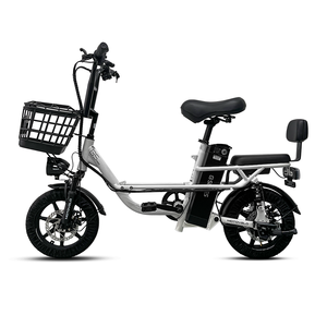 MOTOVELO Lesin 14\" 48V 10Ah 500W Bicicletta Elettrica con Motore Posteriore, Potente E-Bike Step-Through per Uso Familiare con Seggiolino per Bambini e Grande Cestino - Product Image 3