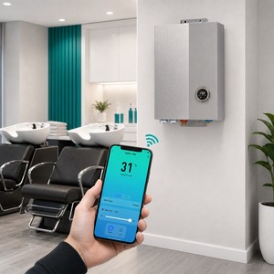 Chauffe-eau électrique sans réservoir commercial 36 kW 240 V avec contrôle tactile WiFi TUYA pour restaurant, cuisine, salon, spa, hôtel, évier - Product Image 1