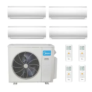 Midea çoklu split klima 2,3,4,5 bölge kanalsız DC Inverter 2 * 9000btu 3x9000Btu,4x9000Btu,5 * 9000btu ısı pompası A + + R32