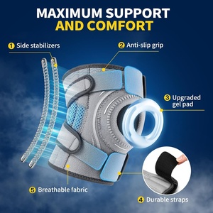 Soporte Deportivo para Rodilla, Alta Elasticidad, Antideslizante, Transpirable, Ligero, Ajustable, Protector de Rótula, Correa Anticaídas para Rótula - Product Image 2