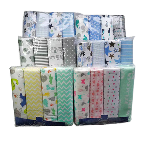 Juego de Ropa de Cama para Bebé 4 en 1, 100x150cm, 100% Algodón <span class=keywords><strong>Franela</strong></span>, Manta Envolvente, Sábana para <span class=keywords><strong>Cuna</strong></span>, Cubrecama Acogedor para Recién Nacidos y Niños Pequeños - Product Image 2