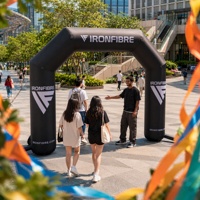 Arche gonflable de départ et d'arrivée pour marathon |   Arche d'entrée pour courses en plein air, pour événements sportifs et publicité, 6-8 pieds de haut, avec ventilateur intégré, facile à monter
