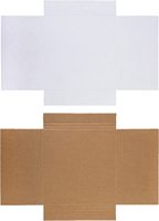 Boîtes de courrier blanches personnalisées, boîte d'album en carton facile à plier, cadeau ondulé, boîtes d'expédition plates pour emballage de petite entreprise