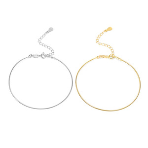 Bracelets extensibles en argent sterling Bracelets de bijoux fins vierges en <span class=keywords><strong>fil</strong></span> réglable pour la fabrication de bijoux à bricoler soi-même - Product Image 4