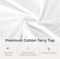 Protège-matelas imperméable de qualité supérieure pour éponge douce refroidissant la housse de protection de matelas ajustée lavable en machine silencieuse