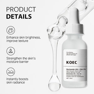 KOEC - Set <span class=keywords><strong>de</strong></span> Suero Facial Natural con Niacinamida al 10% + Zinc al 1%, Ácido Hialurónico, <span class=keywords><strong>Cafeína</strong></span>, AHA, Ácido Salicílico, Retinol, <span class=keywords><strong>Solución</strong></span>, Venta al por Mayor - Product Image 2