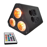 3 Lumières LED RGBW 3-en-1 triangulaires à piles pour intérieur - Idéales pour concerts, mariages, fêtes d'anniversaire, KTV, éclairage de scène