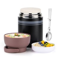 Bocal alimentaire isotherme en acier inoxydable 304 de 800 ml et 1000 ml avec logo personnalisé, conteneur thermique portable grande capacité pour le bureau
